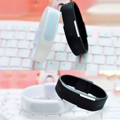 Waterproof Kids Wristband Silicone Bracelet Electronic Watch LED Touch Wrist Watch Touch Digital Watch Sports Wristwatches