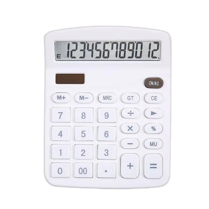12 Digits Electronic Calculator Solar Calculator Dual Power Supply Calculator for Home Office School Financial Accounting Tools