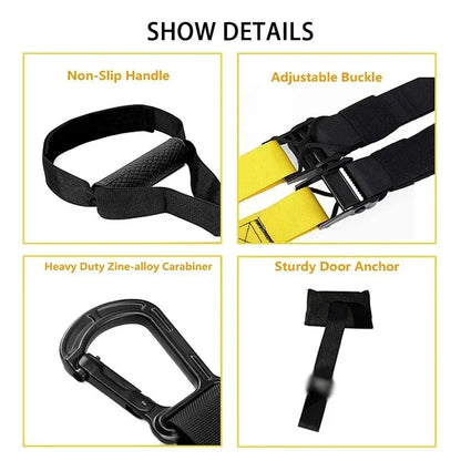 New 1 Set Suspension Training Strap Fitness Strength Power Suspension Trainer  Yoga Strap Wall Mount Professional Trx Tensioner