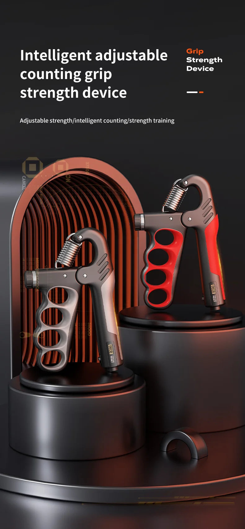 Grip Strengthener Gym Training Hand Exerciser Adjustable 5-100KG Fitness Unisex Finger Rehabilitation Training Hand Grip pesas