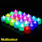 1/48PCS Flameless Led Candle Christmas Wedding Party Decoration Table Lamp Heart-shape Electronic Battery-Power Tealight Candles