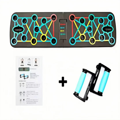Portable Multi-Function Push-Up Board Set Foldable Exercise Equipment for Chest Abs Back Workout Home Gym Fitness Training