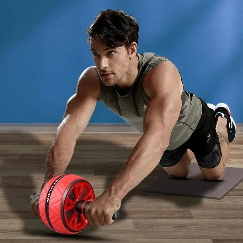 Silent fitness exercise ab roller workout for the abdomen, weight loss fitness, abdominal wheel abdominal exercise equipment.