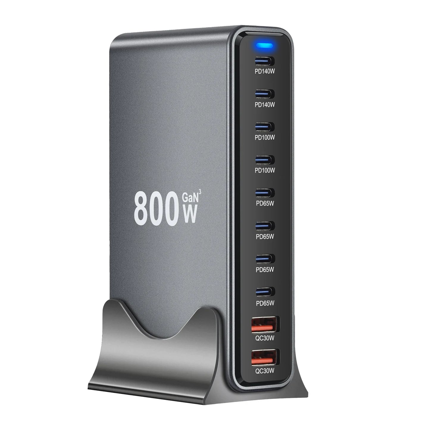 800W/670W/470W USB C Fast GaN Charger Multi-port Desktop Charging Station For iPhone Samsung Xiaomi Huawei Macbook Type C PD3.0