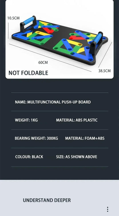 Household push-up board rack, foldable fitness equipment for men and women, chest and abdominal muscle training device.