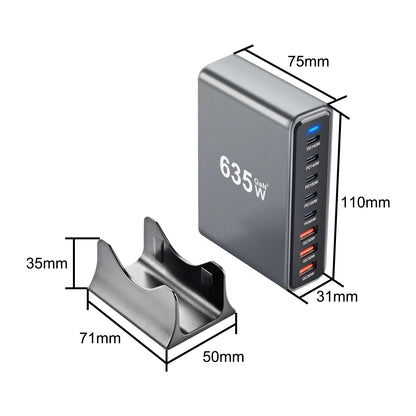 800W/670W/470W USB C Fast GaN Charger Multi-port Desktop Charging Station For iPhone Samsung Xiaomi Huawei Macbook Type C PD3.0