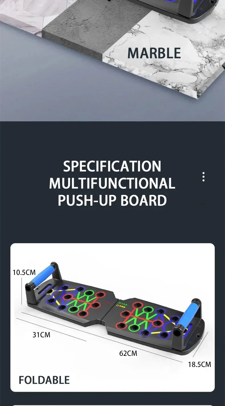 Household push-up board rack, foldable fitness equipment for men and women, chest and abdominal muscle training device.