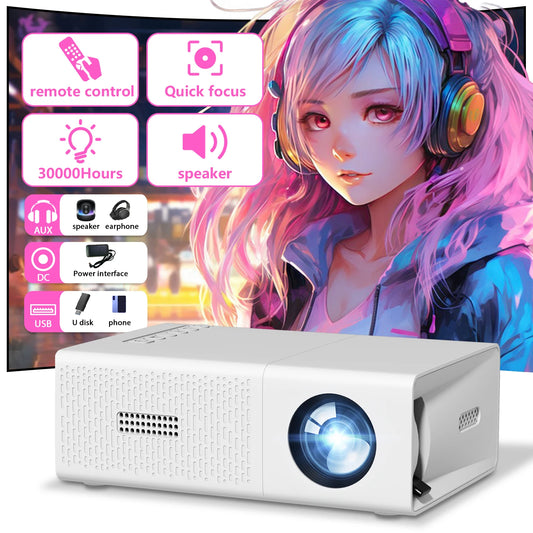 GTEQY HD video projector portable mini projector