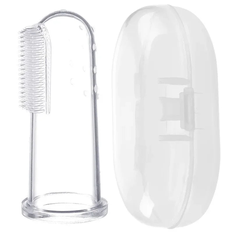1PC Super Soft Pet Finger Dog Toothbrush  Teddy Dog Brush Bad Breath Tartar Teeth Tool Cat Cleaning Dog Supplies Accessories