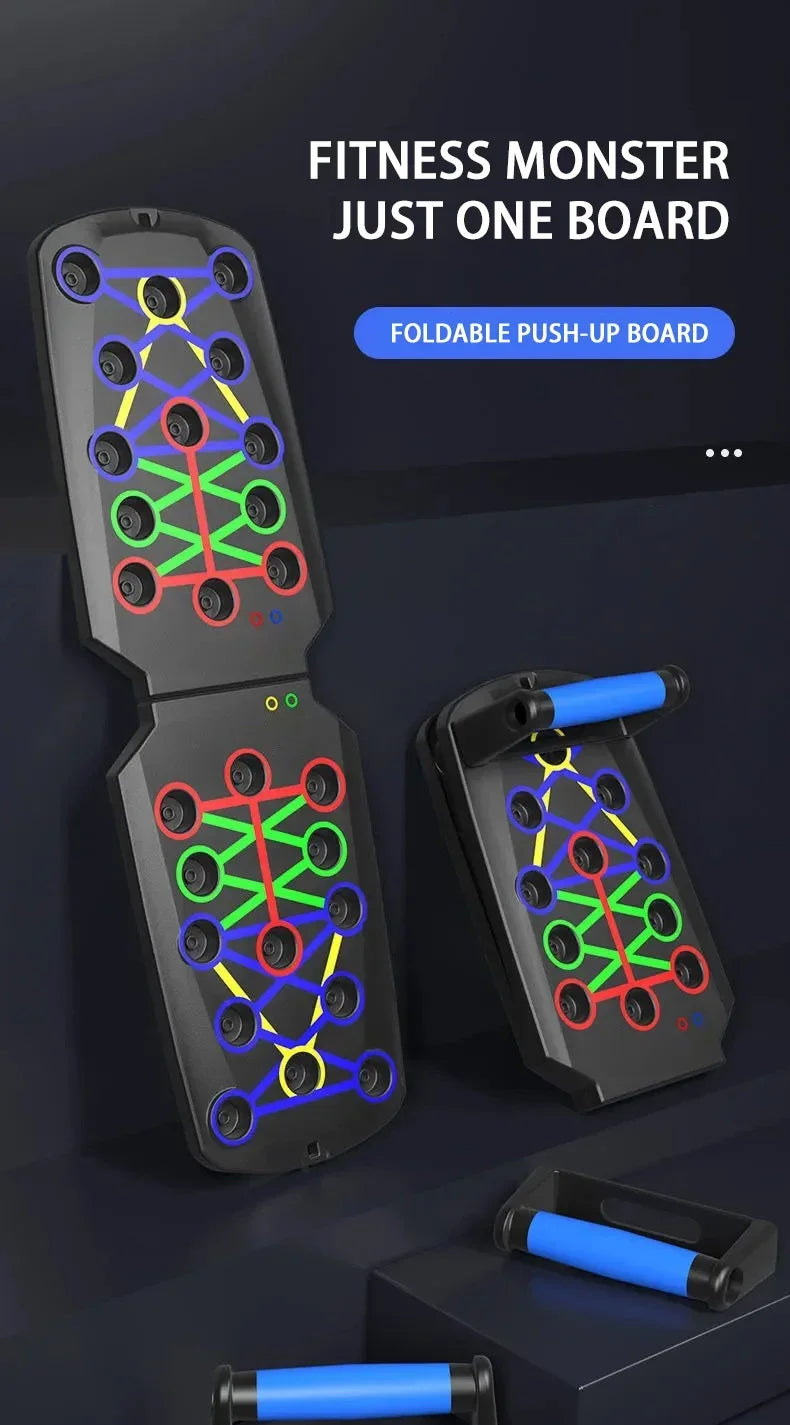 Household push-up board rack, foldable fitness equipment for men and women, chest and abdominal muscle training device.