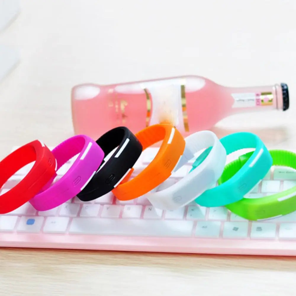 Waterproof Kids Wristband Silicone Bracelet Electronic Watch LED Touch Wrist Watch Touch Digital Watch Sports Wristwatches