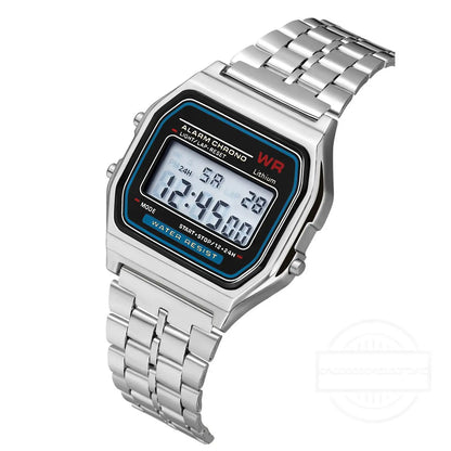 Luxury LED Digital Watches for Men Stainless Steel Gold Sliver Electronic Watch Fashion Business Mens Watch Relogios Masculino (Copy)