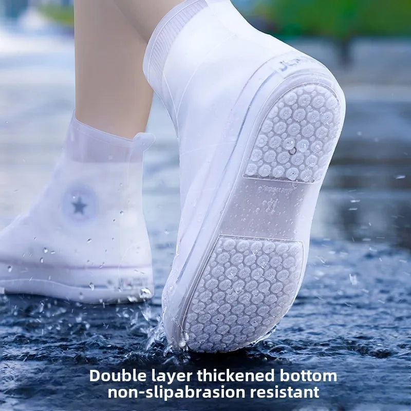Reusable Coat Walking Shoes Rainy Day Lightweight Thick Wear-resistant Silicone Daily Household Items Rain Shoe Covers Travel