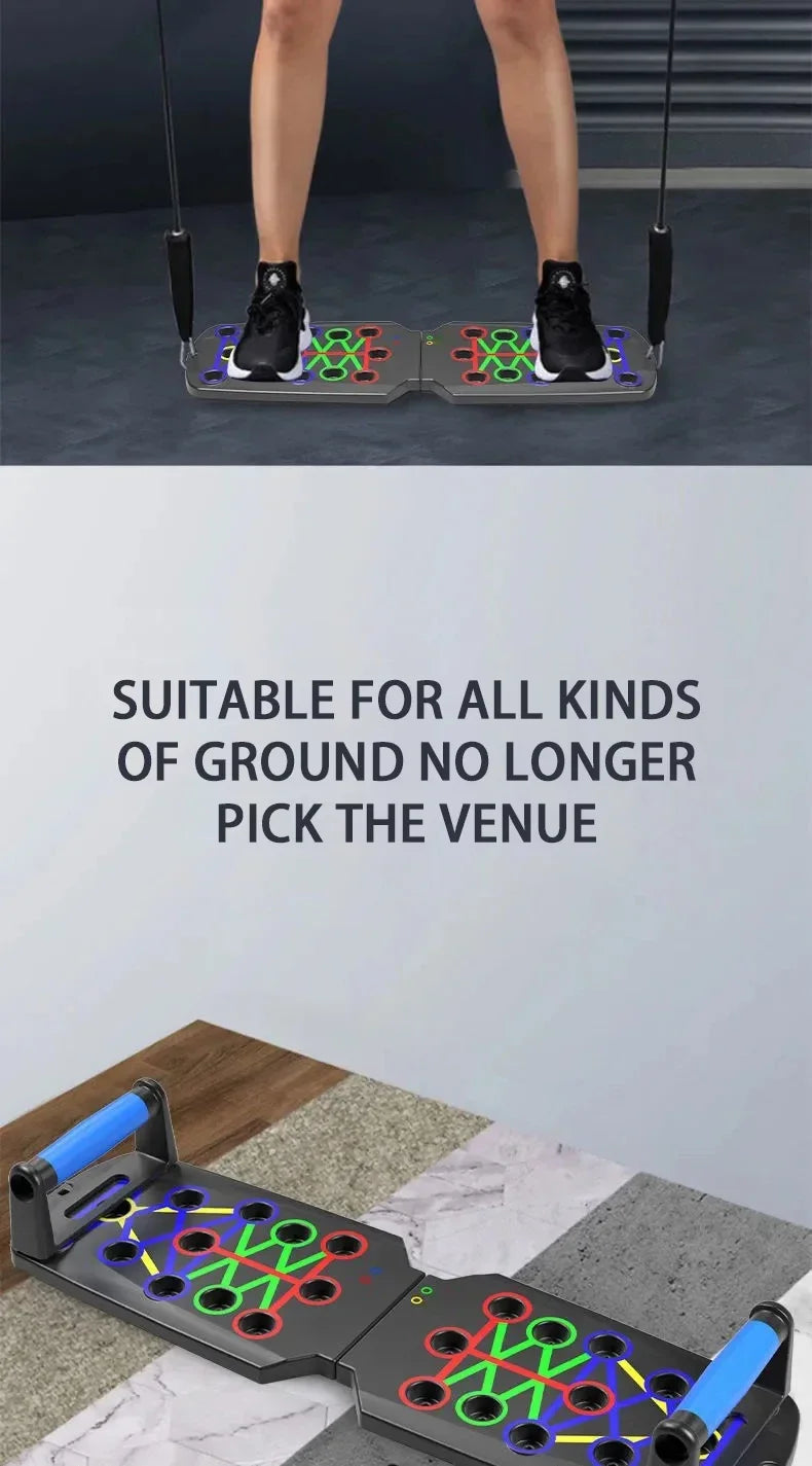 Household push-up board rack, foldable fitness equipment for men and women, chest and abdominal muscle training device.