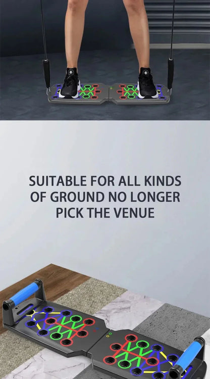 Household push-up board rack, foldable fitness equipment for men and women, chest and abdominal muscle training device.