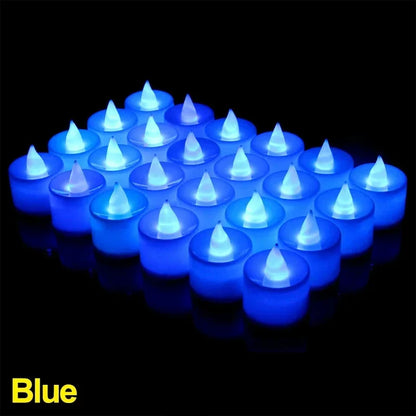 1/48PCS Flameless Led Candle Christmas Wedding Party Decoration Table Lamp Heart-shape Electronic Battery-Power Tealight Candles
