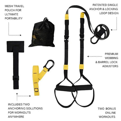 New 1 Set Suspension Training Strap Fitness Strength Power Suspension Trainer  Yoga Strap Wall Mount Professional Trx Tensioner