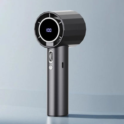 Mini Handheld Turbo Fan F08 With Led Display And 100 Gears Wind Speed Usb Charging Small Wind Cannon High Speed Fan 2025