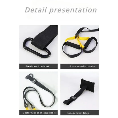 New 1 Set Suspension Training Strap Fitness Strength Power Suspension Trainer  Yoga Strap Wall Mount Professional Trx Tensioner
