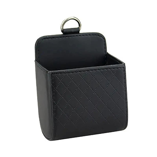 Multi functional car storage rack, artificial leather car phone holder, hanging storage box, car interior storage accessories