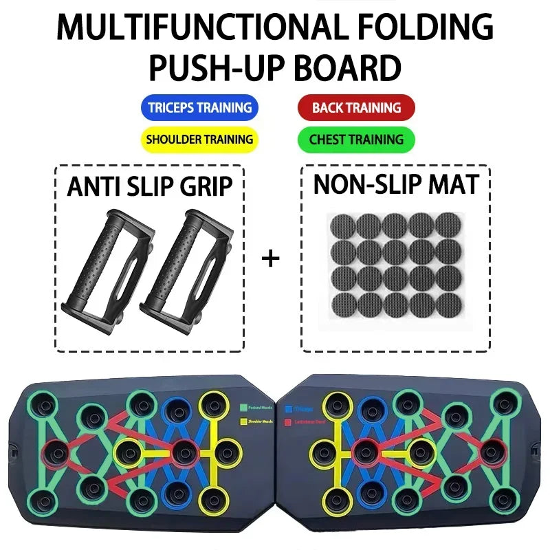 Household push-up board rack, foldable fitness equipment for men and women, chest and abdominal muscle training device.
