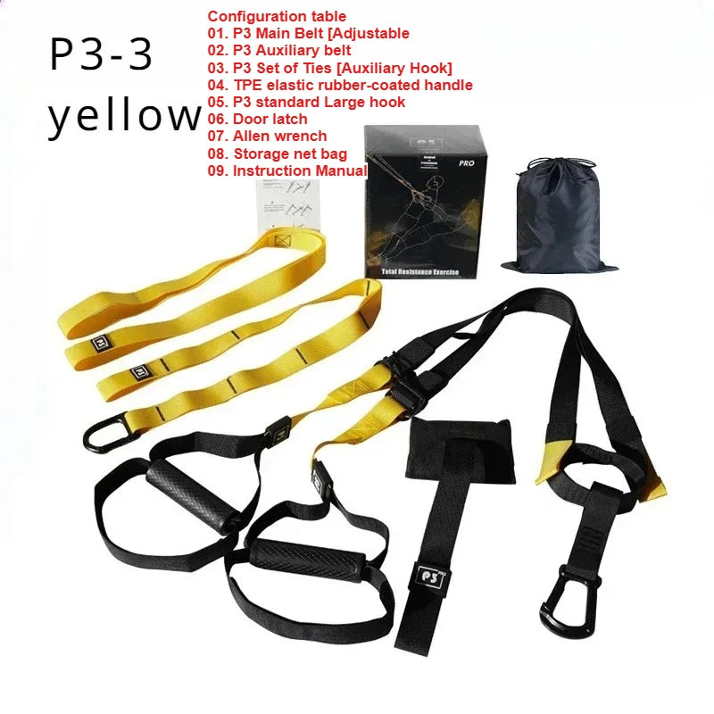 New 1 Set Suspension Training Strap Fitness Strength Power Suspension Trainer  Yoga Strap Wall Mount Professional Trx Tensioner