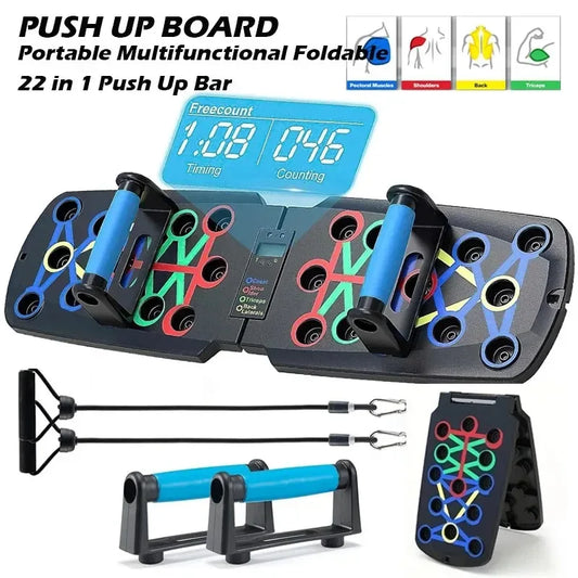 Household push-up board set for portable multi-function push-up fitness equipment for men's chest abdomen/back training
