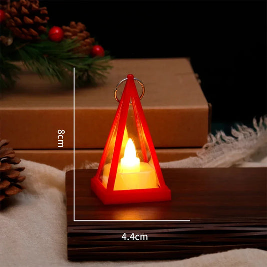 Triangle LED Candle Night Light Pattern Electronic Candle Light Bedroom Atmosphere Light Christmas Home Decoration Accessories