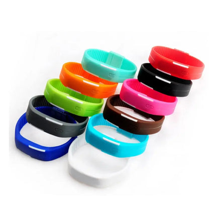 Waterproof Kids Wristband Silicone Bracelet Electronic Watch LED Touch Wrist Watch Touch Digital Watch Sports Wristwatches