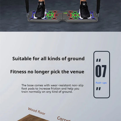 Foldable Push Up Board Chest Abs Core Training Equipment Portable Home Gym Fitness