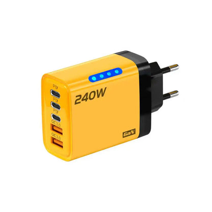 5 In 1 Gan Desktop Charger 240w Fast Charging Adapter 10a Usb To Typec Cable 3pd 2 Sb Charger For Iphone Samsung Xiaomi Charger