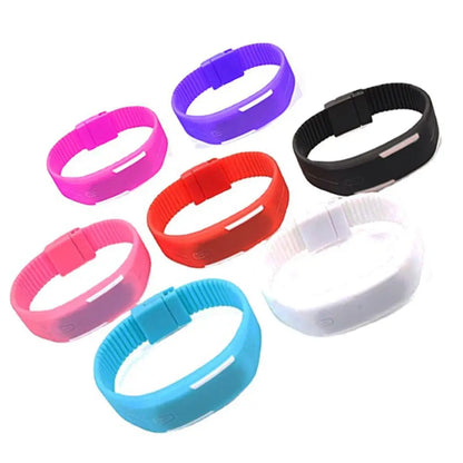 Waterproof Kids Wristband Silicone Bracelet Electronic Watch LED Touch Wrist Watch Touch Digital Watch Sports Wristwatches