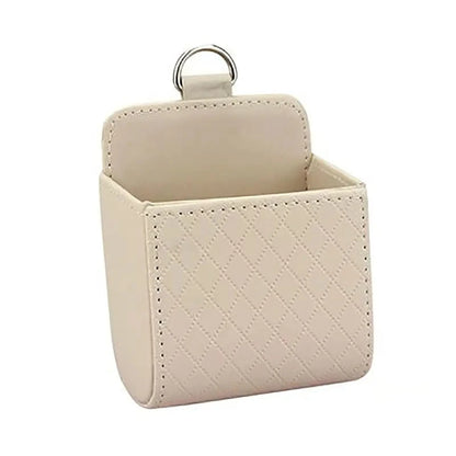 Multi functional car storage rack, artificial leather car phone holder, hanging storage box, car interior storage accessories
