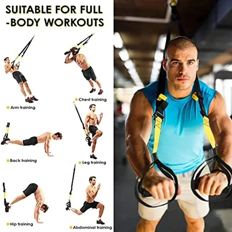 New 1 Set Suspension Training Strap Fitness Strength Power Suspension Trainer  Yoga Strap Wall Mount Professional Trx Tensioner