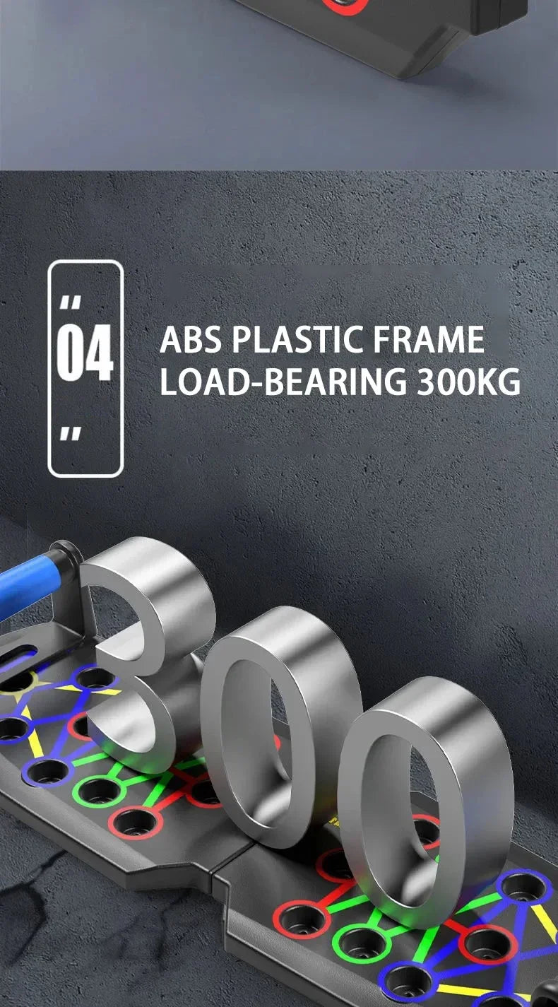 Household push-up board rack, foldable fitness equipment for men and women, chest and abdominal muscle training device.