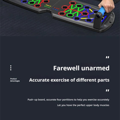 Foldable Push Up Board Chest Abs Core Training Equipment Portable Home Gym Fitness